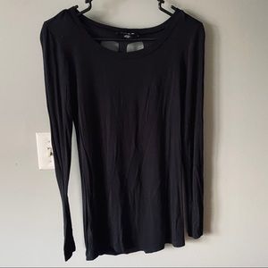 Tela black cut out back shirt